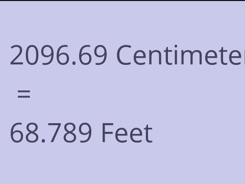 2096.69 CM TO FEET