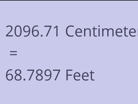 2096.71 CM TO FEET