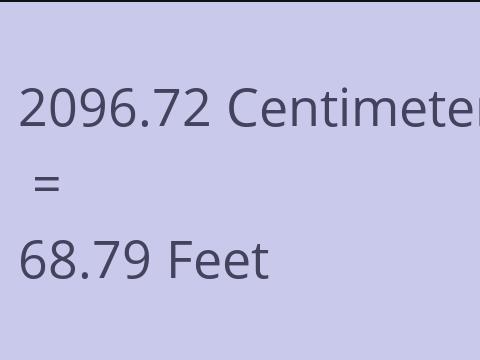 2096.72 CM TO FEET