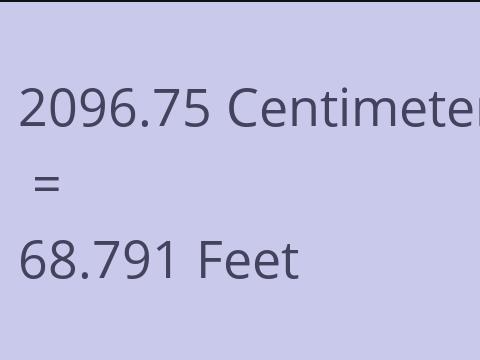 2096.75 CM TO FEET