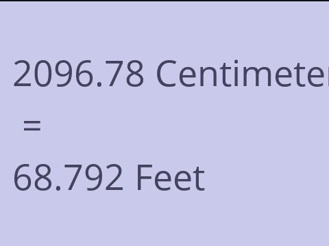 2096.78 CM TO FEET
