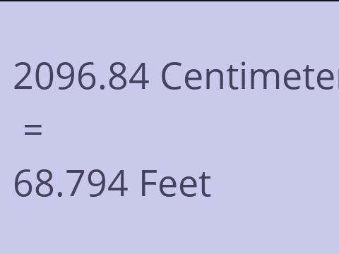 2096.84 CM TO FEET