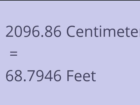 2096.86 CM TO FEET