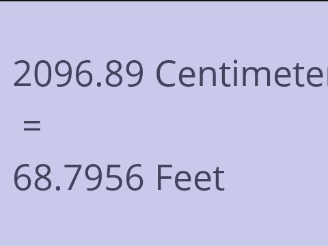 2096.89 CM TO FEET