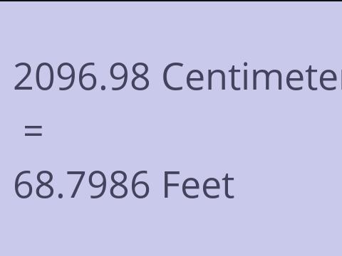 2096.98 CM TO FEET