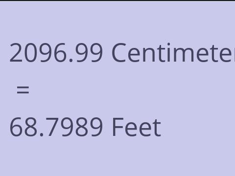 2096.99 CM TO FEET