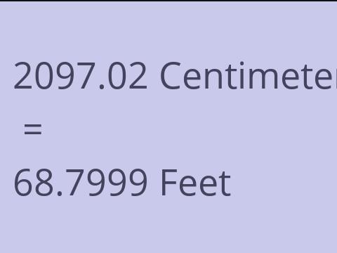 2097.02 CM TO FEET