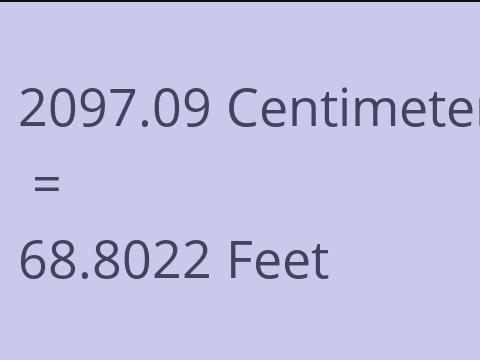 2097.09 CM TO FEET
