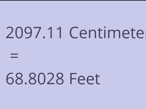 2097.11 CM TO FEET