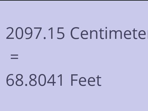 2097.15 CM TO FEET