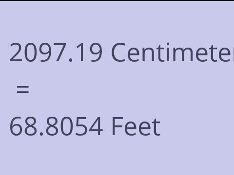 2097.19 CM TO FEET