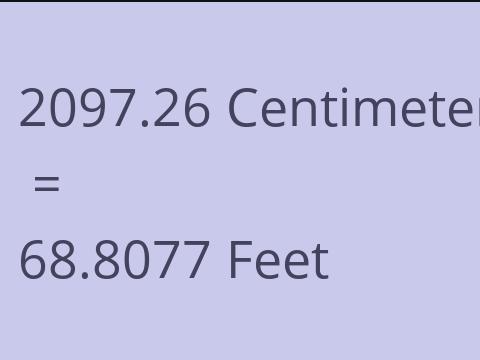 2097.26 CM TO FEET