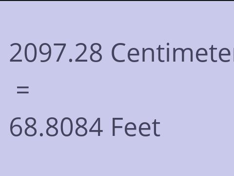 2097.28 CM TO FEET