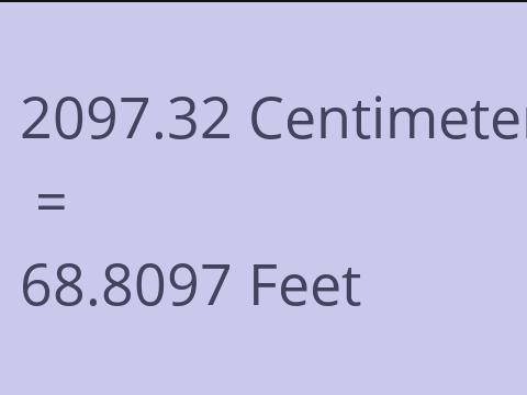 2097.32 CM TO FEET