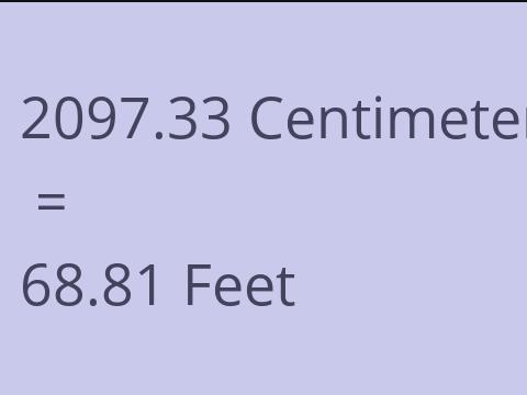 2097.33 CM TO FEET