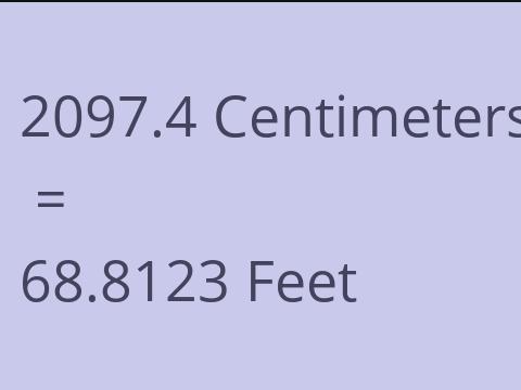 2097.4 CM TO FEET