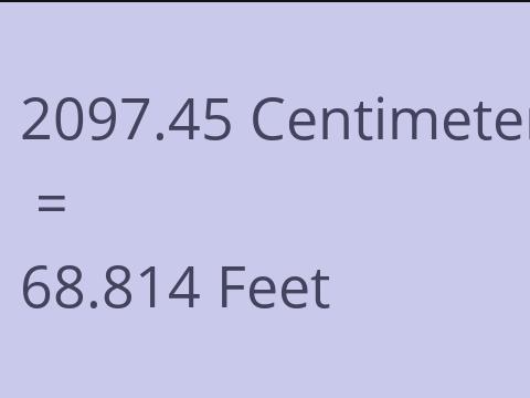 2097.45 CM TO FEET