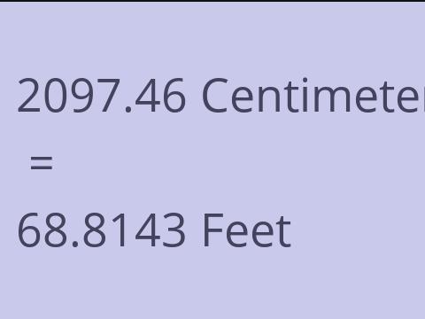 2097.46 CM TO FEET
