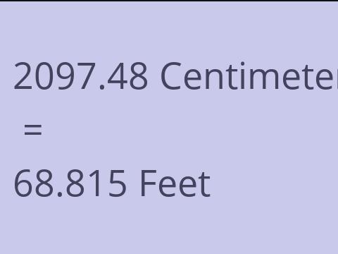 2097.48 CM TO FEET