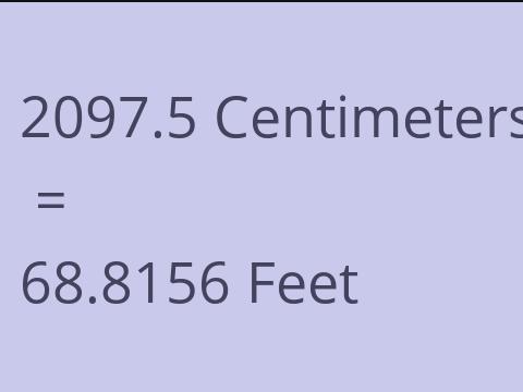 2097.5 CM TO FEET