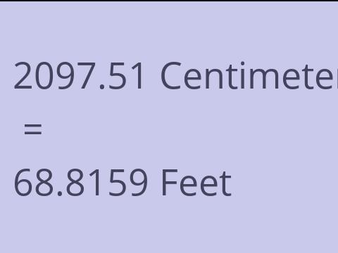 2097.51 CM TO FEET