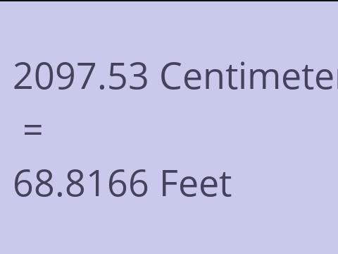 2097.53 CM TO FEET