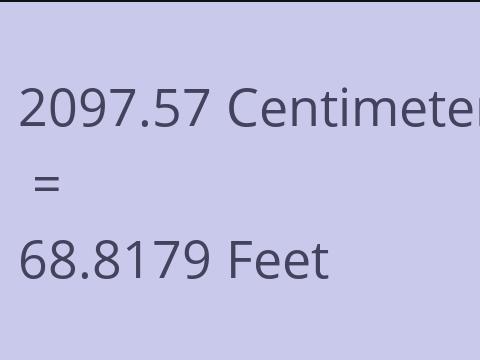 2097.57 CM TO FEET