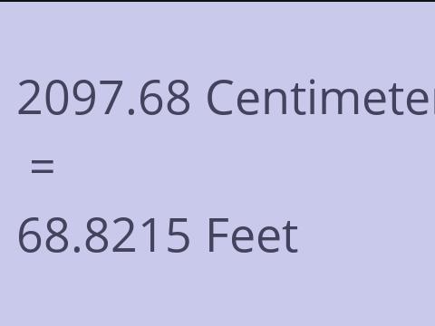 2097.68 CM TO FEET
