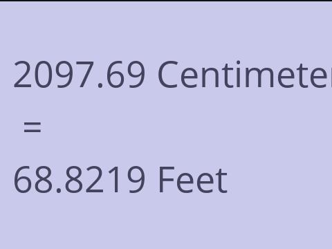 2097.69 CM TO FEET