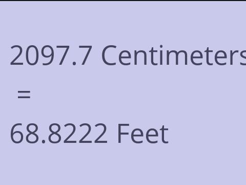 2097.7 CM TO FEET