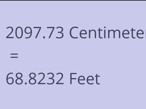 2097.73 CM TO FEET