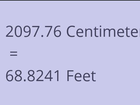 2097.76 CM TO FEET