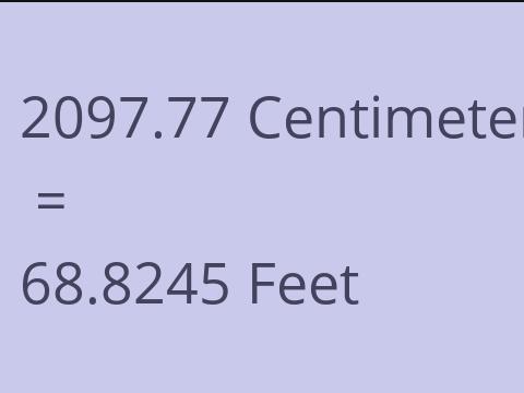 2097.77 CM TO FEET