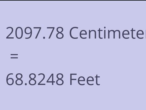 2097.78 CM TO FEET