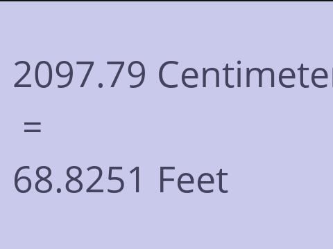 2097.79 CM TO FEET