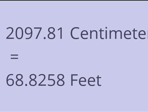 2097.81 CM TO FEET