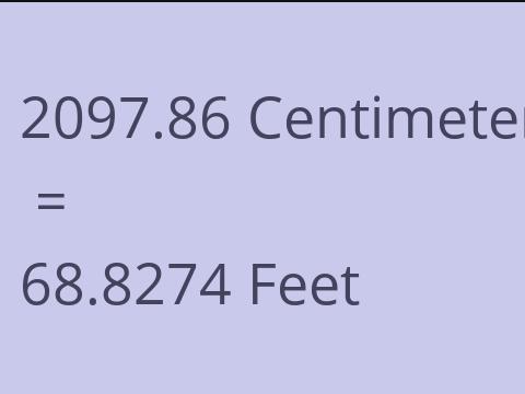 2097.86 CM TO FEET
