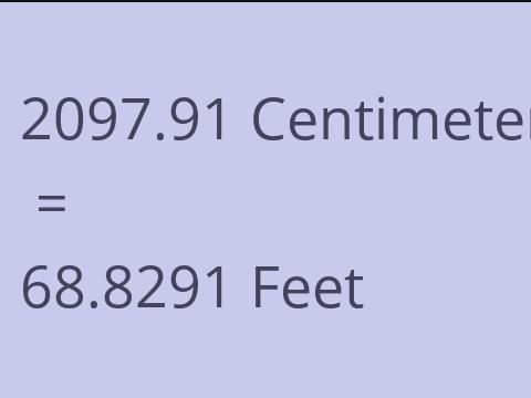 2097.91 CM TO FEET