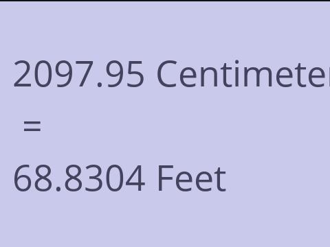 2097.95 CM TO FEET