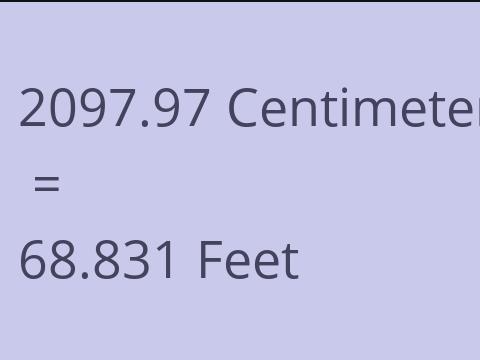 2097.97 CM TO FEET