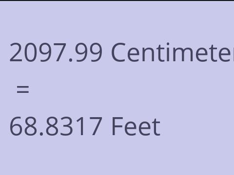 2097.99 CM TO FEET