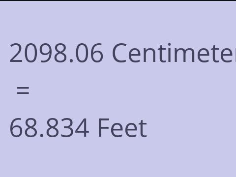 2098.06 CM TO FEET