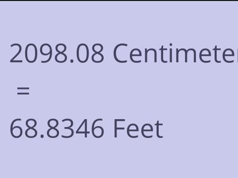 2098.08 CM TO FEET