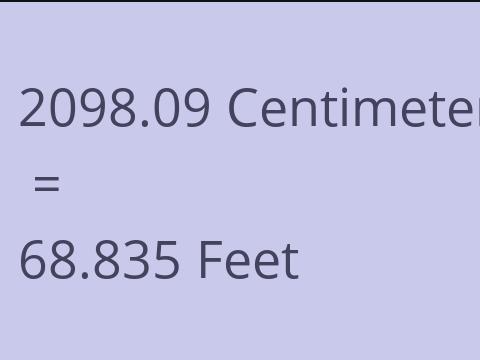 2098.09 CM TO FEET