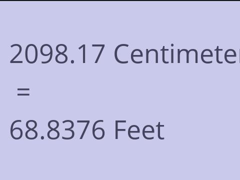 2098.17 CM TO FEET