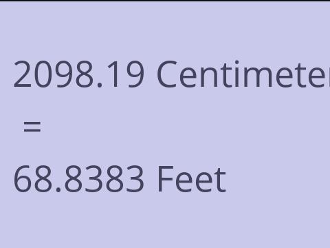 2098.19 CM TO FEET