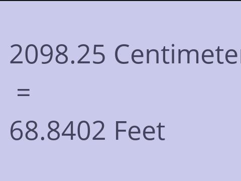 2098.25 CM TO FEET