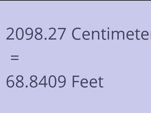2098.27 CM TO FEET