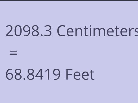 2098.3 CM TO FEET