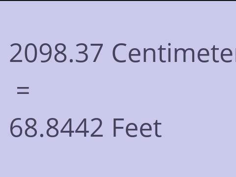2098.37 CM TO FEET
